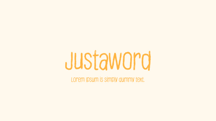 Justaword Font
