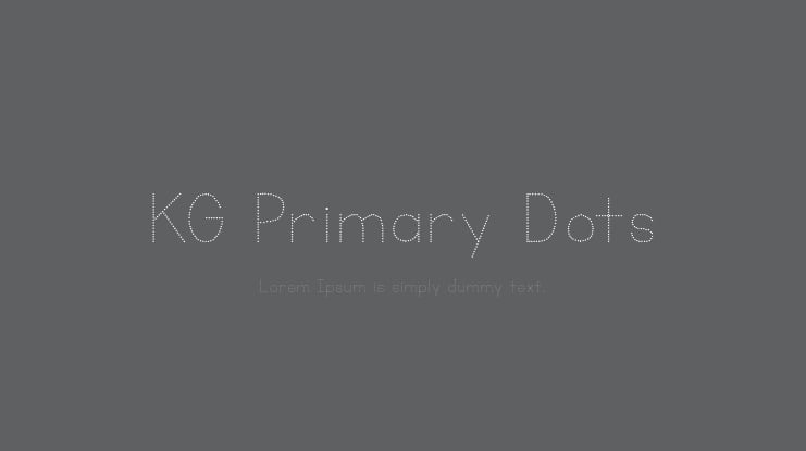 KG Primary Dots Font Family