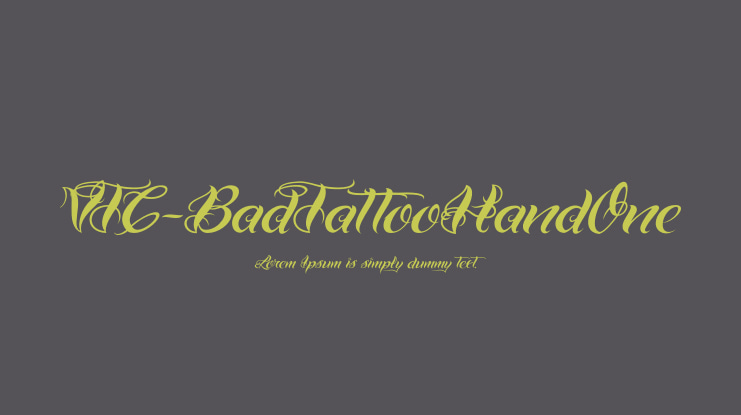 VTC-BadTattooHandOne Font