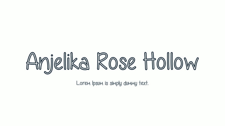 Anjelika Rose Hollow Font Family