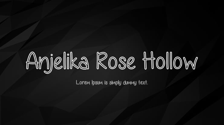 Anjelika Rose Hollow Font Family