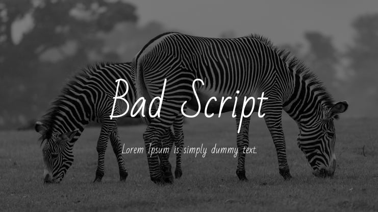 Bad Script Font