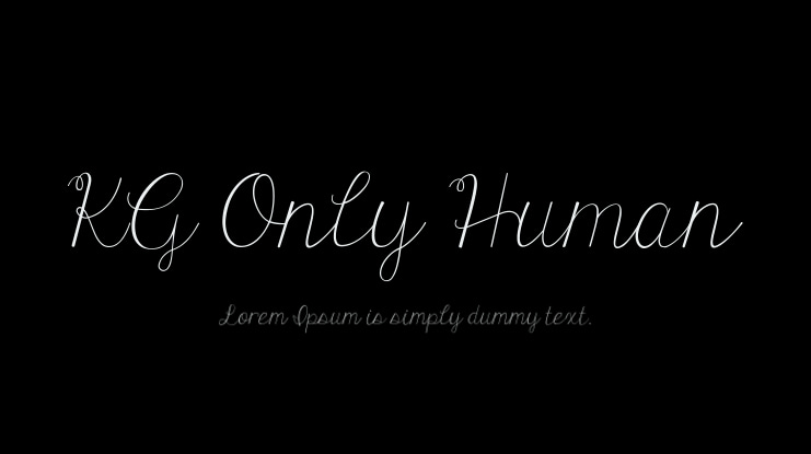KG Only Human Font