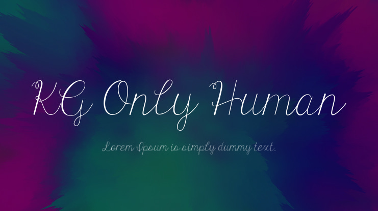KG Only Human Font