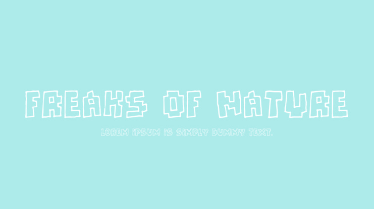 Freaks of Nature Font Family