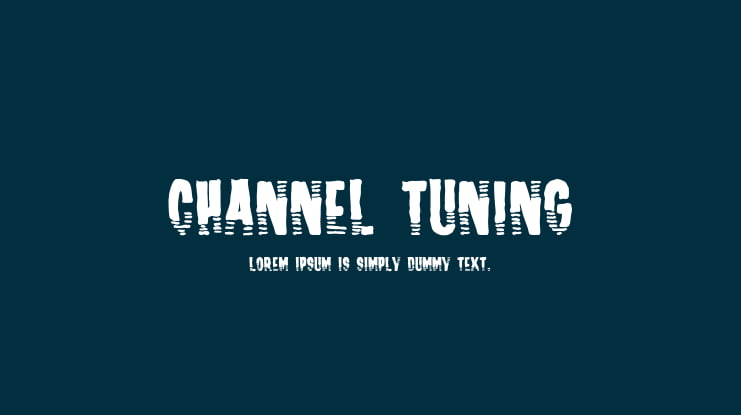 Channel Tuning Font