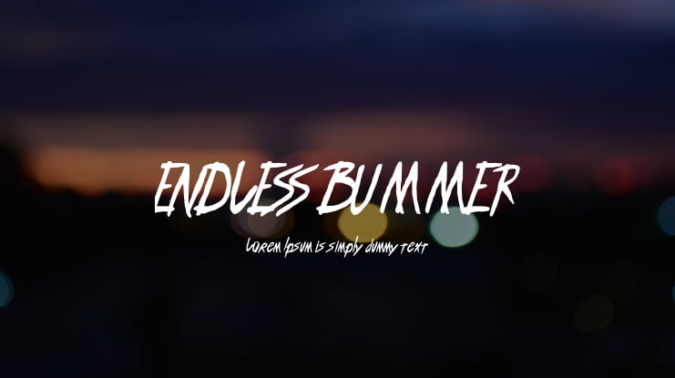 ENDLESS BUMMER Font
