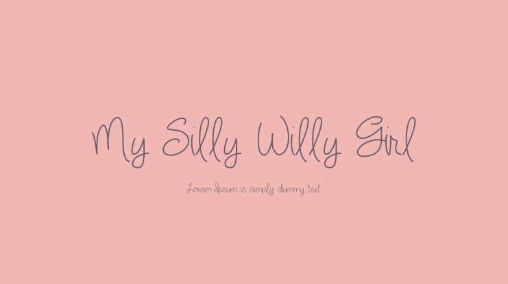 My Silly Willy Girl Font