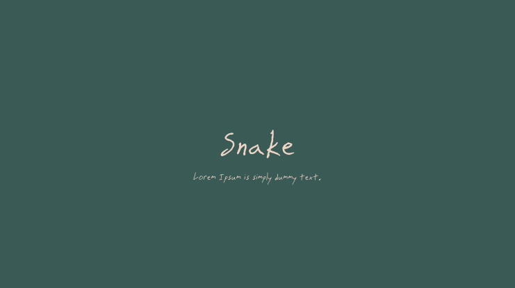 Snake Font