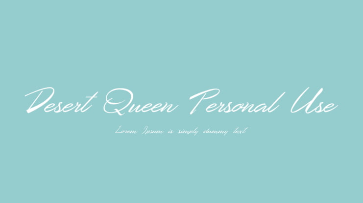 Desert Queen Personal Use Font