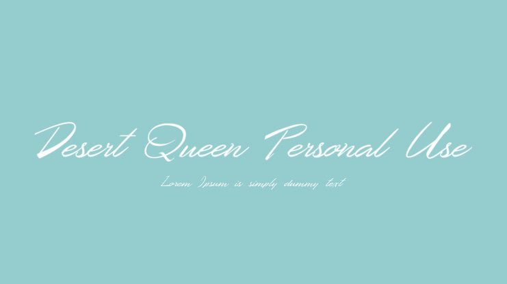 Desert Queen Personal Use Font