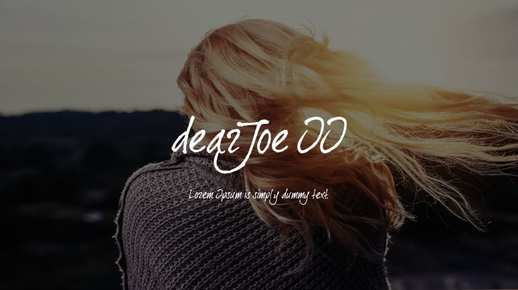 dearJoe II Font