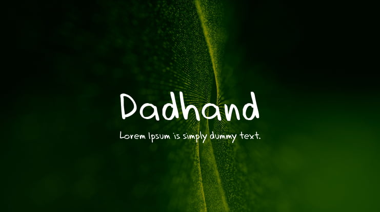 Dadhand Font