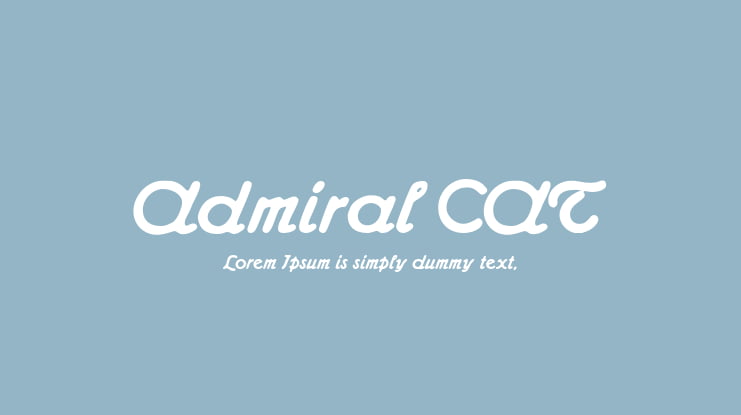 Admiral CAT Font