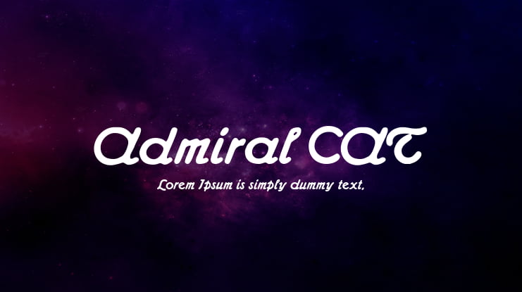 Admiral CAT Font
