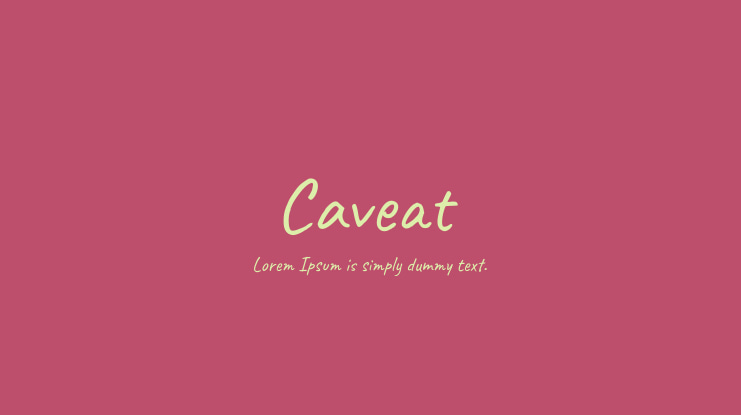 Caveat Font Family