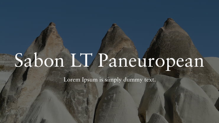 Sabon LT Paneuropean Font Family