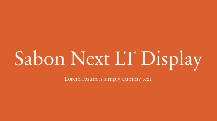 Sabon Next LT Display Font Family