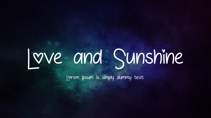 Love and Sunshine Font