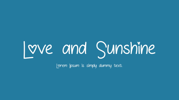 Love and Sunshine Font