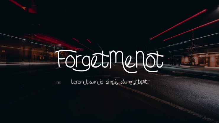 ForgetMeNot Font