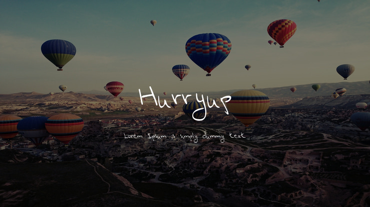 Hurryup Font