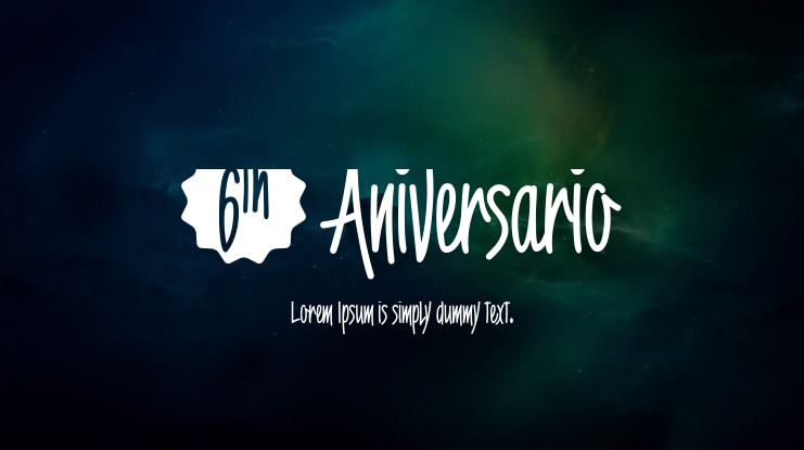 6th Aniversario Font