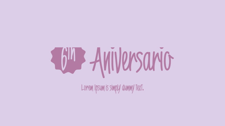 6th Aniversario Font