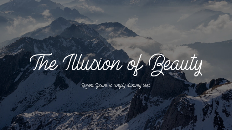 The Illusion of Beauty Font