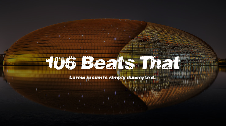106 Beats That Font