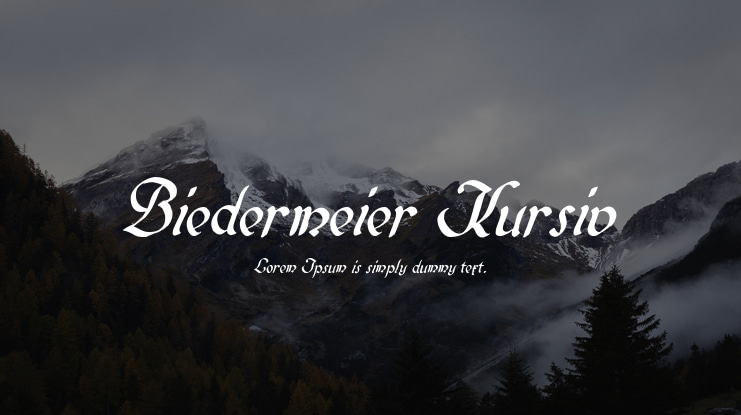 Biedermeier Kursiv Font