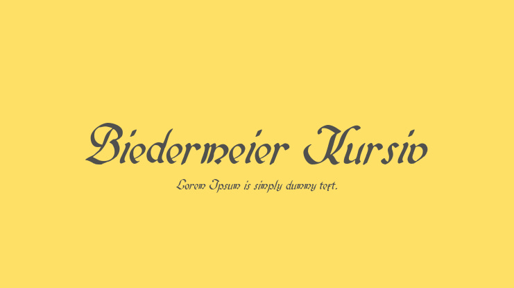 Biedermeier Kursiv Font