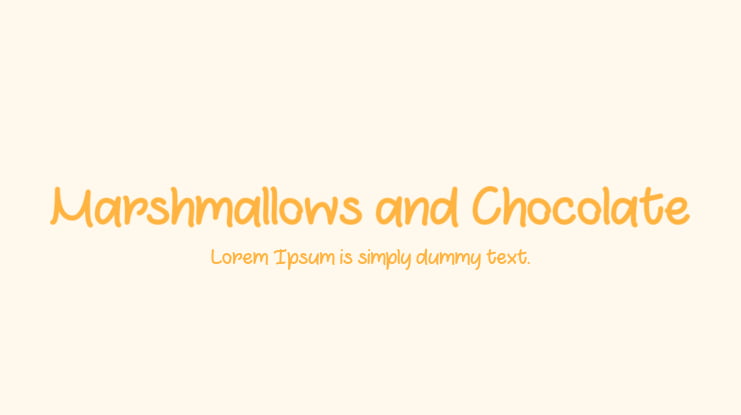 Marshmallows and Chocolate Font