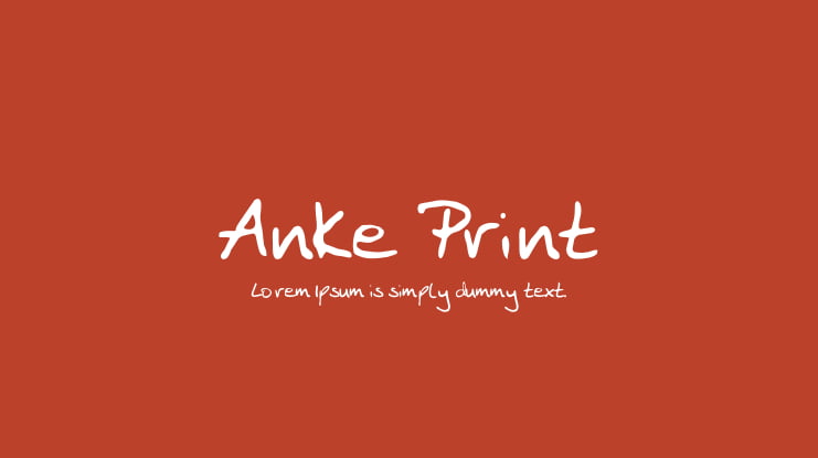 Anke Print Font