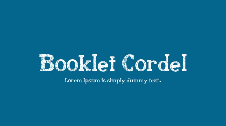 Booklet Cordel Font