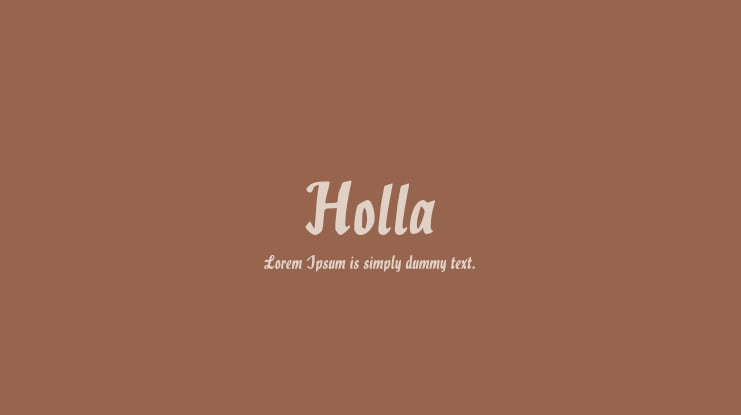 Holla Font