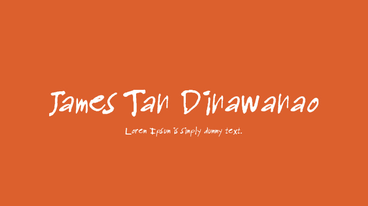 James Tan Dinawanao Font