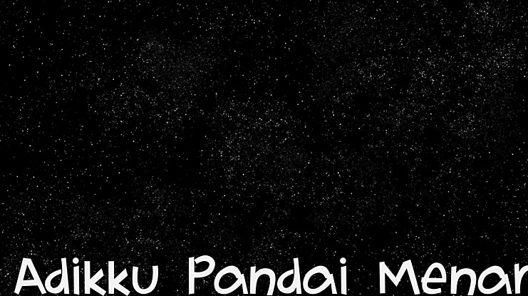 Adikku Pandai Menari Font