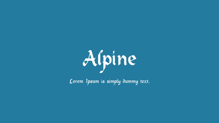 Alpine Font