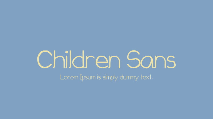 Children Sans Font Family