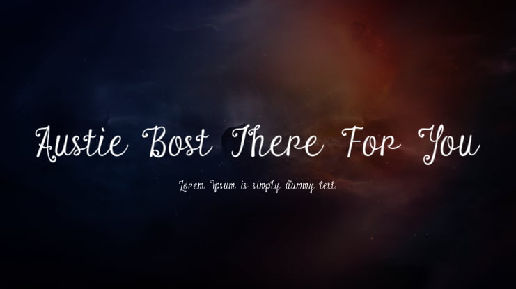 Austie Bost There For You Font
