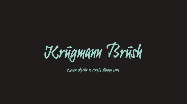 Krugmann Brush Font