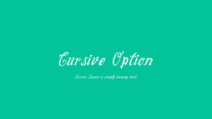 Cursive Option Font