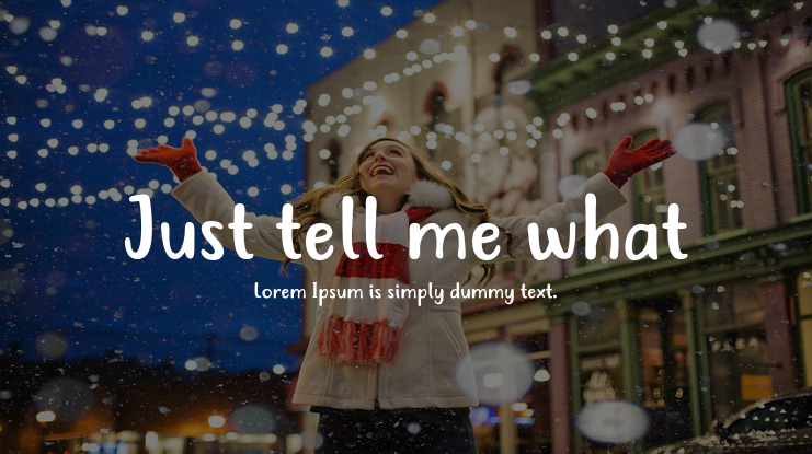 Just tell me what Font Family