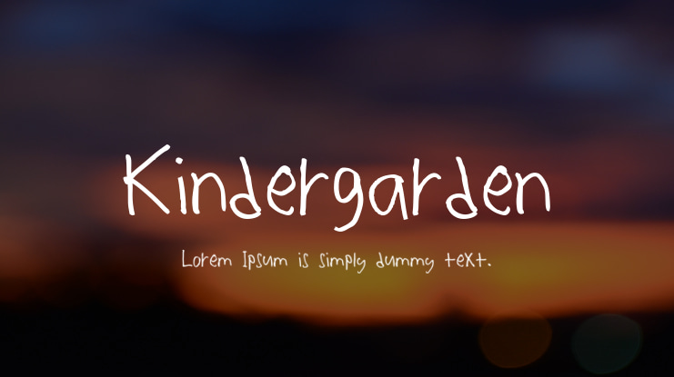 Kindergarden Font