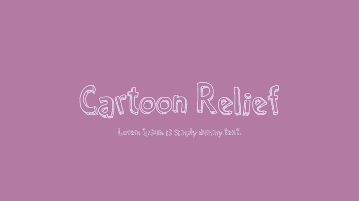 Cartoon Relief Font