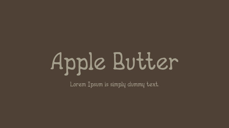 Apple Butter Font