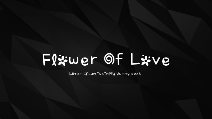 Flower Of Love Font
