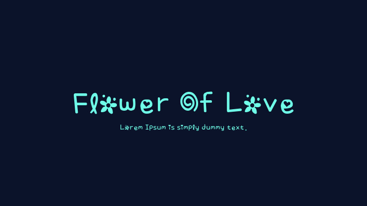 Flower Of Love Font
