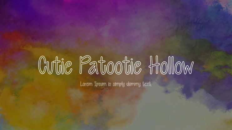 Cutie Patootie Hollow Font Family